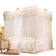 👑 fdit luxury princess four corner post bed curtain canopy netting mosquito net bedding - elegant bed canopy for girls kids bedroom décor logo