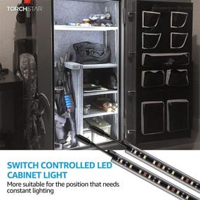 img 3 attached to Torchstar LED Safe Lighting Kit: 6 Linkable Light Bars + Rocker Switch + 💡 UL Power Adapter - Perfect for Gun Safe and Under Cabinet - 5000K Daylight Illumination