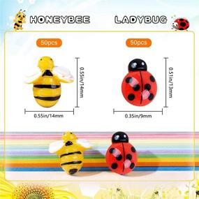 img 3 attached to 🐝 Famicitate 100 Pcs Miniature Resin Bees and Ladybugs for DIY Crafts, Wreaths, Scrapbooking, Embellishments, Party Decorations and Home Making Supplies