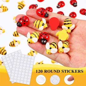 img 1 attached to 🐝 Famicitate 100 Pcs Miniature Resin Bees and Ladybugs for DIY Crafts, Wreaths, Scrapbooking, Embellishments, Party Decorations and Home Making Supplies