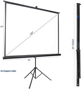 img 3 attached to 📽️ VIVO 100" Portable Indoor Outdoor Projector Screen - HD 4:3 Projection, Foldable Stand Tripod