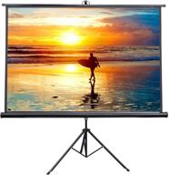 📽️ vivo 100" portable indoor outdoor projector screen - hd 4:3 projection, foldable stand tripod logo