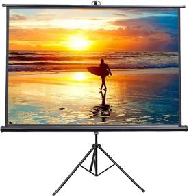 img 4 attached to 📽️ VIVO 100" Portable Indoor Outdoor Projector Screen - HD 4:3 Projection, Foldable Stand Tripod