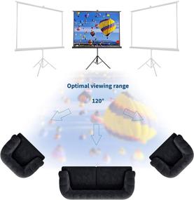 img 2 attached to 📽️ VIVO 100" Portable Indoor Outdoor Projector Screen - HD 4:3 Projection, Foldable Stand Tripod
