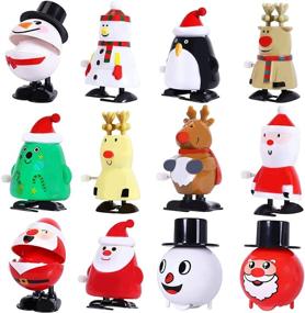 img 3 attached to 🎄 Max Fun Christmas Wind Up Toys - 12pcs Assortment for Party Favors & Stocking Stuffers