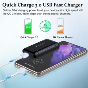 img 3 attached to Costyle USB Wall Charger 3 Pack - 18W GaN Tech, Quick Charger 3.0, Fast Charging Block - Compatible with Android, Samsung Galaxy S10/S9/S8, Note 8/9, LG - Slim Design (Black)