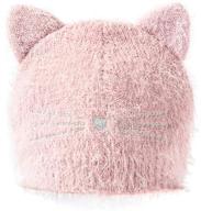 🐱 fluffy cat ear beanie hat for toddler girls 3-6 years - perfect for christmas and winter season logo