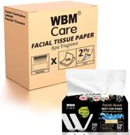 🌹 wbm soft facial tissue with rose fragrance - 200 sheets/box - pack of 12 - 12 count logo