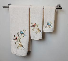img 1 attached to 🐦 Premier Ivory Songbirds Fingertip Towel Collection by Avanti Linens