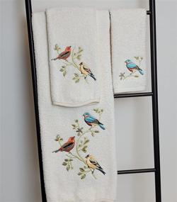 img 2 attached to 🐦 Premier Ivory Songbirds Fingertip Towel Collection by Avanti Linens