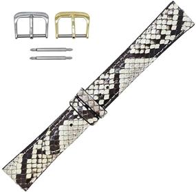 img 4 attached to Genuine Python Watch Strap for Men's Watches - Naturally Stylish