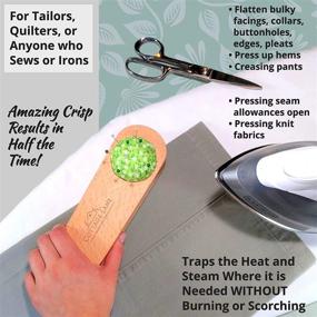 img 1 attached to 🧵 Cottage Lane Hardwood Tailors Clapper: The Ultimate Quilters Pressing and Seam Flattening Tool with Pin Cushion and 6 Inch Scale