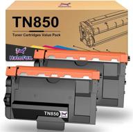 🖨️ halofox compatible toner cartridge replacement: tn850 & tn820 for brother printers - 2 black, high yield logo