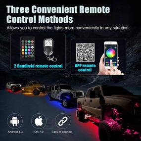 img 1 attached to 🔆 Suparee RGB LED Rock Lights Kit: Ultimate Underglow Multicolor Neon Lighting with APP Remote Control for Trucks, Boats, Jeeps, Off Road Automotive - 8 Pods
