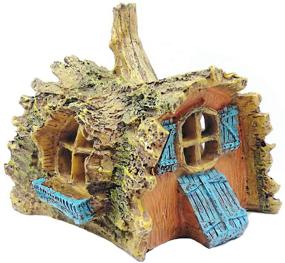 img 3 attached to 🐠 M2cbridge Aquarium Decor: Egyptian Pyramid Rockery Castle Fish Tank Decoration - Tree House Hideout with Hiding Cave Stands