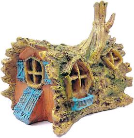 img 4 attached to 🐠 M2cbridge Aquarium Decor: Egyptian Pyramid Rockery Castle Fish Tank Decoration - Tree House Hideout with Hiding Cave Stands