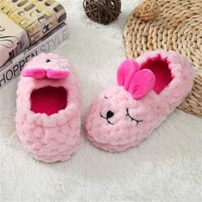 img 1 attached to Premium Soft Plush Slippers for Baby Girls 👶 - Cartoon Warm House Shoes for Winter by Csfry