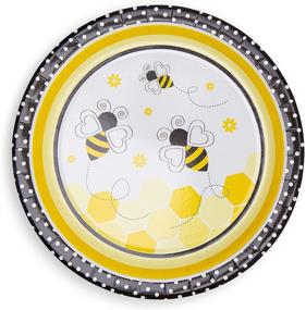 img 3 attached to 🐝 Buzzworthy Royal Magnolia Bee Party Supplies: Service for 24 with Bee Paper Plates, Napkins, and Cups - Perfect for Bee-Themed Celebrations like Bee Birthdays, Bee Baby Showers, and Mommy-to-Bee Events!