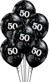 img 2 attached to 🎈 Qualatex 11" 10 Around Onyx Black Balloons - Pack of 10