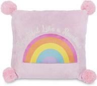 🌈 heritage kids beautiful like a rainbow decorative pillow - pack of 1, pink logo