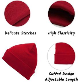 img 2 attached to 🧢 Zando Beanie: Stylish Unisex Cuffed Cap for Women and Men - Soft Slouchy Winter Knit Hat for a Modern Look