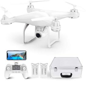 img 4 attached to 🚁 Potensic T25 2K Camera Drone for Adults - RC FPV GPS Drone with WiFi Live Video, Auto Return Home, Altitude Hold, Follow Me, Custom Flight Path - Includes 2 Drone Batteries and Carrying Case