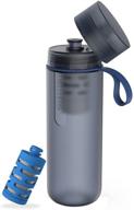 💧 stay hydrated with the philips water gozero active bpa-free water bottle and fitness tap water filter - 20 oz, lightweight, blue логотип