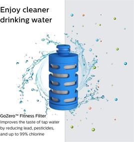 img 2 attached to 💧 Stay Hydrated with the Philips Water GoZero Active BPA-Free Water Bottle and Fitness Tap Water Filter - 20 oz, Lightweight, Blue