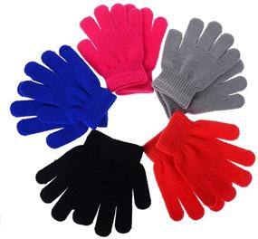 img 4 attached to LAIMIO Kids Winter Magic Gloves Girls' Accessories for Cold Weather
