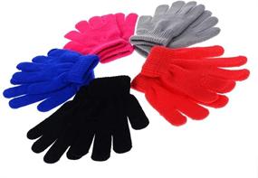 img 3 attached to LAIMIO Kids Winter Magic Gloves Girls' Accessories for Cold Weather