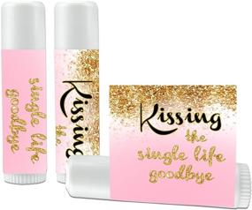 img 2 attached to 💋 Sparkling Gold Glitter Bridal Shower Lip Balms - Perfect Bachelorette Party Favors for Kissing the Single Life Goodbye!