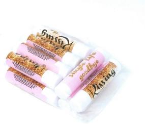 img 1 attached to 💋 Sparkling Gold Glitter Bridal Shower Lip Balms - Perfect Bachelorette Party Favors for Kissing the Single Life Goodbye!