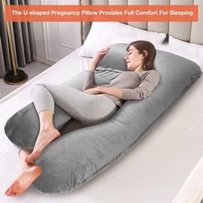 img 3 attached to 🤰 Ultimate Comfort: U Shaped Body Pillow for Pregnant Women - 2-in-1 Pregnancy Must-have