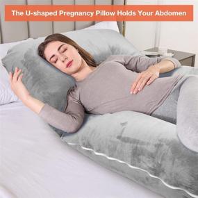img 2 attached to 🤰 Ultimate Comfort: U Shaped Body Pillow for Pregnant Women - 2-in-1 Pregnancy Must-have