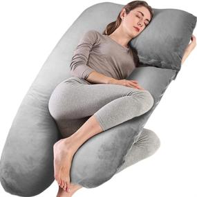 img 4 attached to 🤰 Ultimate Comfort: U Shaped Body Pillow for Pregnant Women - 2-in-1 Pregnancy Must-have