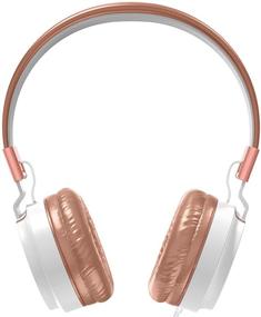 img 3 attached to 🎧 Delton Chroma Wired Headphones with Mic – 3.5MM Jack, Foldable & Lightweight for iOS/Android Smartphones, Laptops, PC, MP3 - Rose Gold