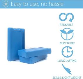 img 1 attached to ⛱️ Ultimate Coolness Companion: Long-Lasting, Reusable Large Ice Packs for Coolers, Lunch Boxes, Camping, Beach, Picnics and Fishing!