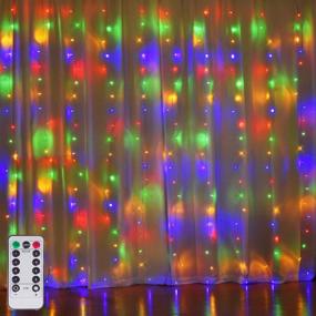 img 4 attached to Curtain Lighting Waterproof Decorative Multicolor