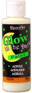 decoart ds50-10 glow-in-the-dark paint, 4-ounce (2 pack): illuminate your creations! logo
