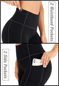 img 1 attached to IUGA Leggings Pockets Stretch Workout Sports & Fitness