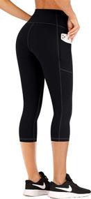 img 2 attached to IUGA Leggings Pockets Stretch Workout Sports & Fitness