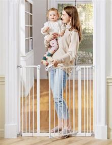 img 4 attached to 🚧 InnoTruth Extra Tall Baby Gate, 29” to 39.6” Adjustable Width, 36” Height, Wall Pressure Mounted Frame, Auto Close Gates for Stairs, Doorways, Toddler & Pet Safety