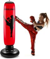 nonzers inflatable kids punching bag - fitness & boxing bag for children and adults - freestanding bounce-back action for play, karate, anger management logo