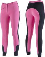 π horze women's straight leg riding pants logo