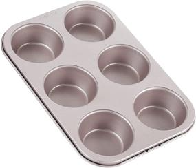 img 4 attached to 🧁 CHEFMADE Muffin Cake Pan - 6-Cavity Non-Stick Cupcake Pan for Oven Baking, Champagne Gold Finish