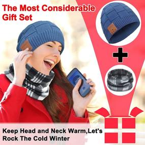 img 3 attached to 🎁 Stay Cozy and Connected with our Wireless Beanie Hat - Perfect Christmas Stocking Stuffers and Unique Gifts for Men and Women in Dark Blue!