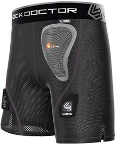 img 2 attached to 🏒 Ultimate Protection: Shock Doctor Core Loose Hockey Shorts with Pelvic Protector for Women & Girls