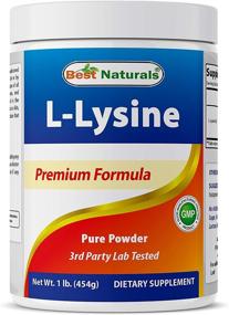 img 4 attached to Premium 100% Pure Lysine Powder - Best Naturals, 1 lb
