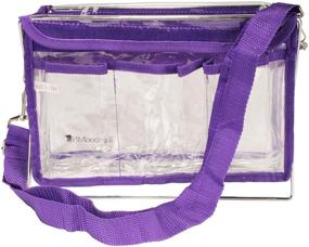 img 2 attached to 🧶 Portable Purple Knitting Needle Organizer Yarn Travel Tote Bag - Zippered Compartment, Needle Dividers - Ideal for Knitting and Crochet - 1 Piece