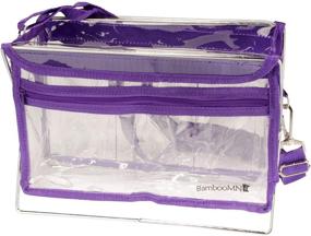 img 4 attached to 🧶 Portable Purple Knitting Needle Organizer Yarn Travel Tote Bag - Zippered Compartment, Needle Dividers - Ideal for Knitting and Crochet - 1 Piece